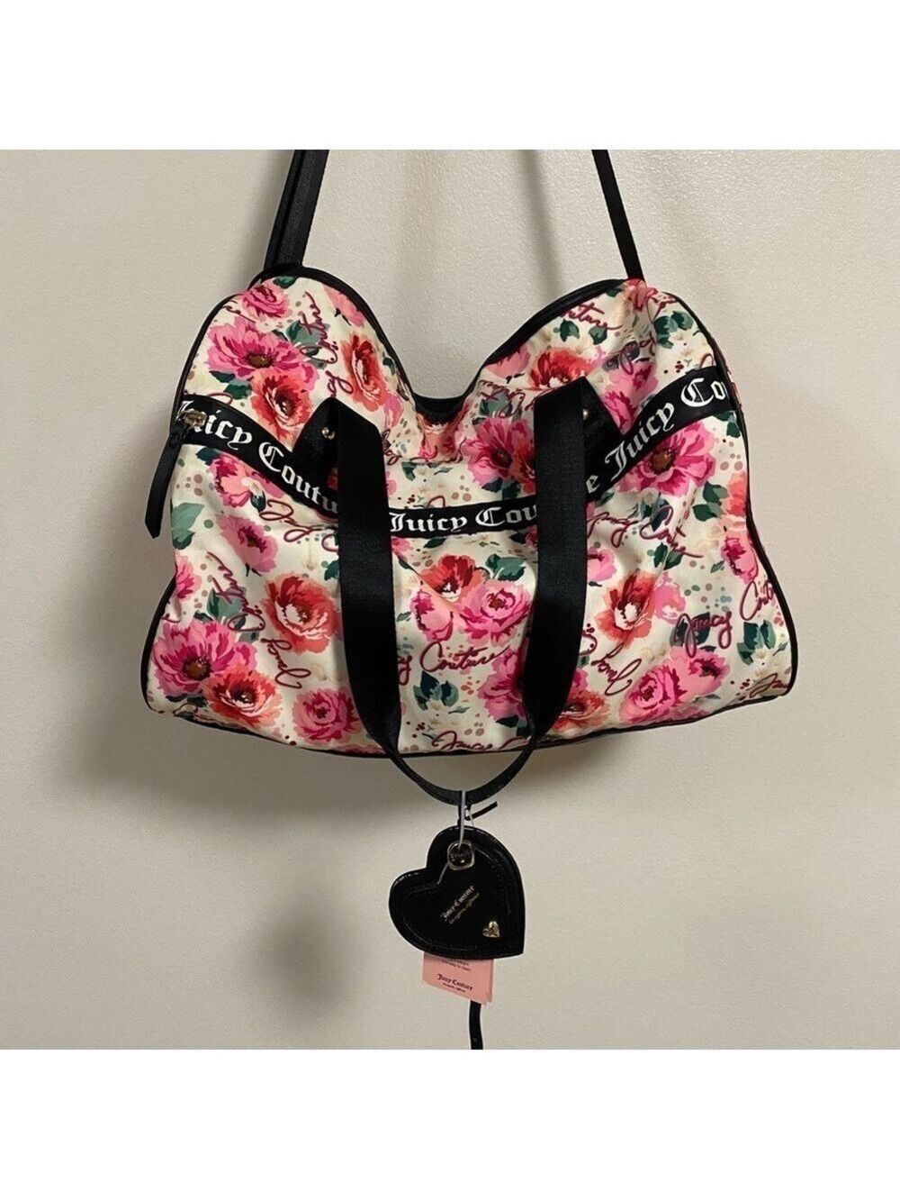 Juicy Couture Rose Floral Duffle Bag OS NWT